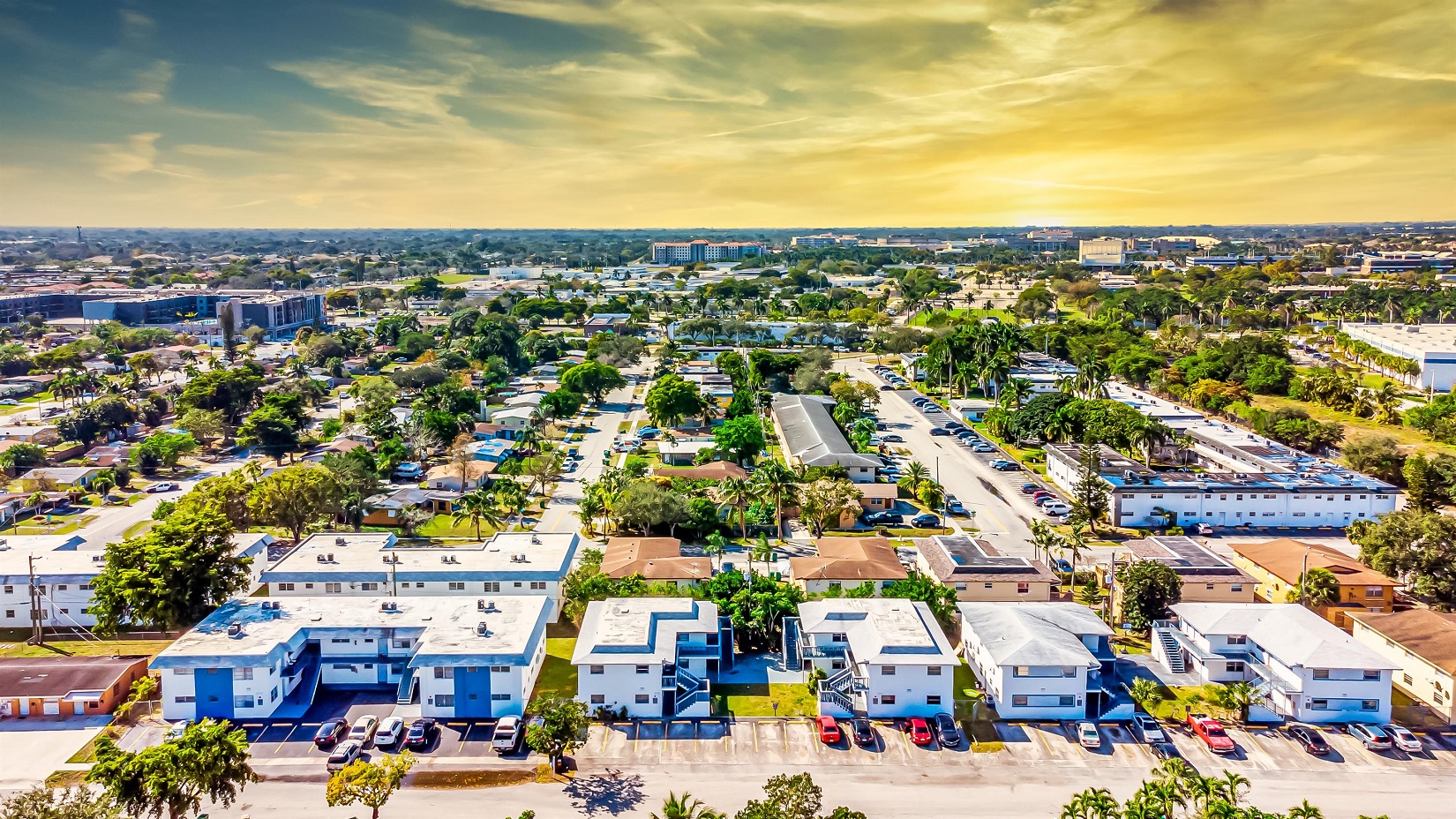 Fort lauderdale investments Drone view of University Club apartments