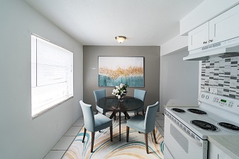 University Club apartments- kitchen and dining area