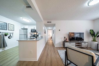 Inside the model unit at Northlake apartments Jacksonville