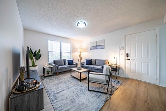 Living room at Northlake apartments Jacksonville