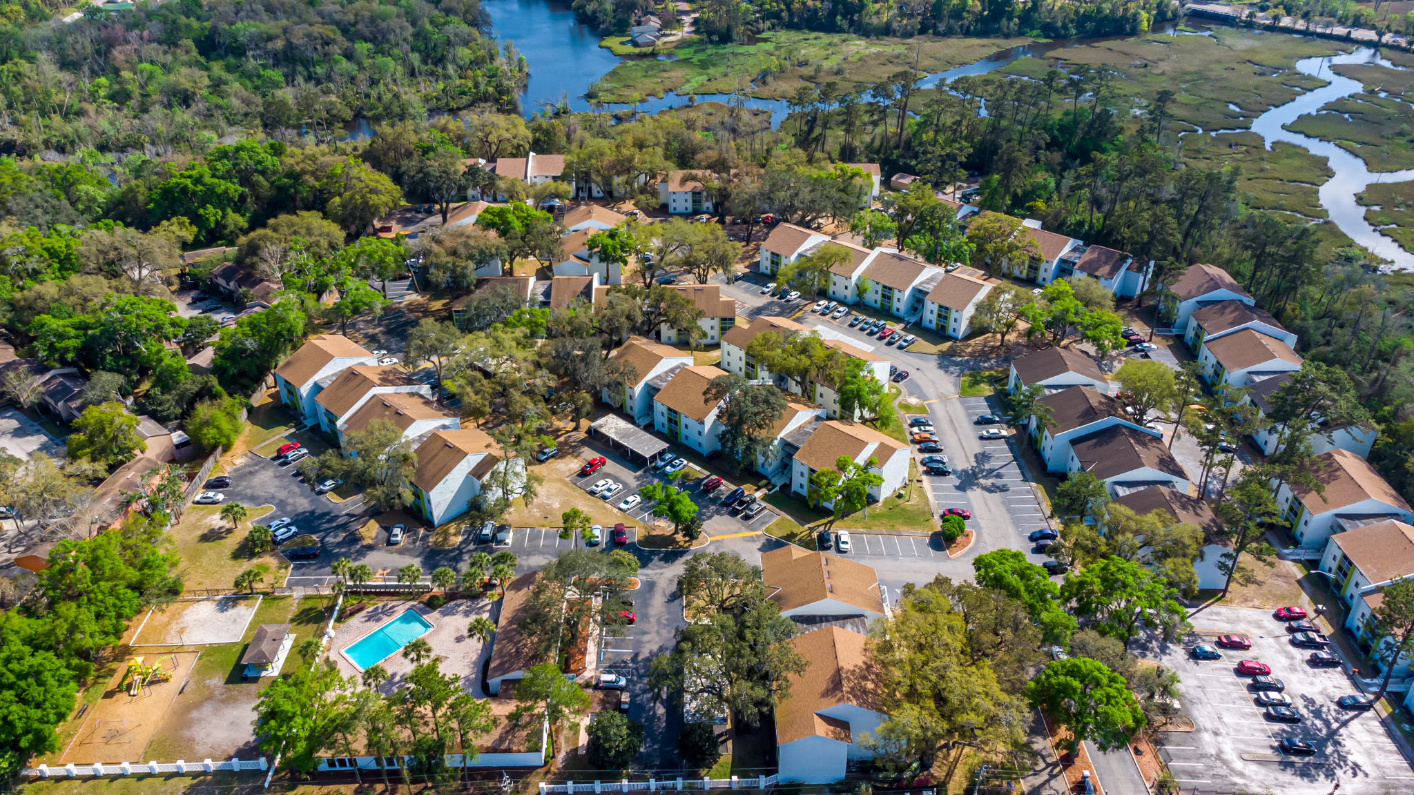 Red Bay apartments- drone view